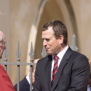 Peter Phillips, La princesse Anne - La famille royale du Royaume Uni va assister à la messe de Pâques à la chapelle Saint Georges au château de Windsor, le 9 avril 2023. 