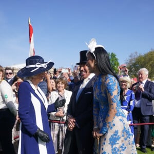 La reine consort Camilla Parker Bowles, Lionel Richie et sa compagne Lisa Parigi - Garden Party au palais de Buckingham à Londres. Le 3 mai 2023 