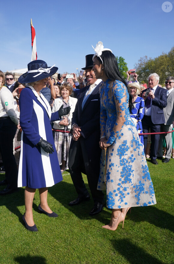 La reine consort Camilla Parker Bowles, Lionel Richie et sa compagne Lisa Parigi - Garden Party au palais de Buckingham à Londres. Le 3 mai 2023 