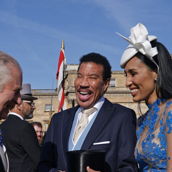 Le roi Charles III, Lionel Richie et sa compagne Lisa Parigi - Garden Party au palais de Buckingham à Londres. Le 3 mai 2023 