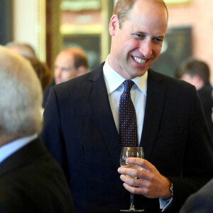 Le prince William - Déjeuner des gouverneurs généraux et des premiers ministres du royaume, avant le couronnement du roi Charles III, au palais de Buckingham à Londres. Le 5 mai 2023.