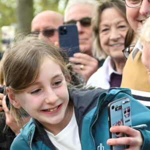 Catherine (Kate) Middleton, princesse de Galles - La famille royale d'Angleterre à la rencontre de sympathisants devant le palais de Buckingham, à la veille du couronnement du roi à Londres, le 5 mai 2023. 