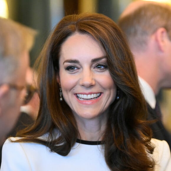 Catherine (Kate) Middleton, princesse de Galles - Déjeuner des gouverneurs généraux et des premiers ministres du royaume, avant le couronnement du roi Charles III, au palais de Buckingham à Londres. Le 5 mai 2023.