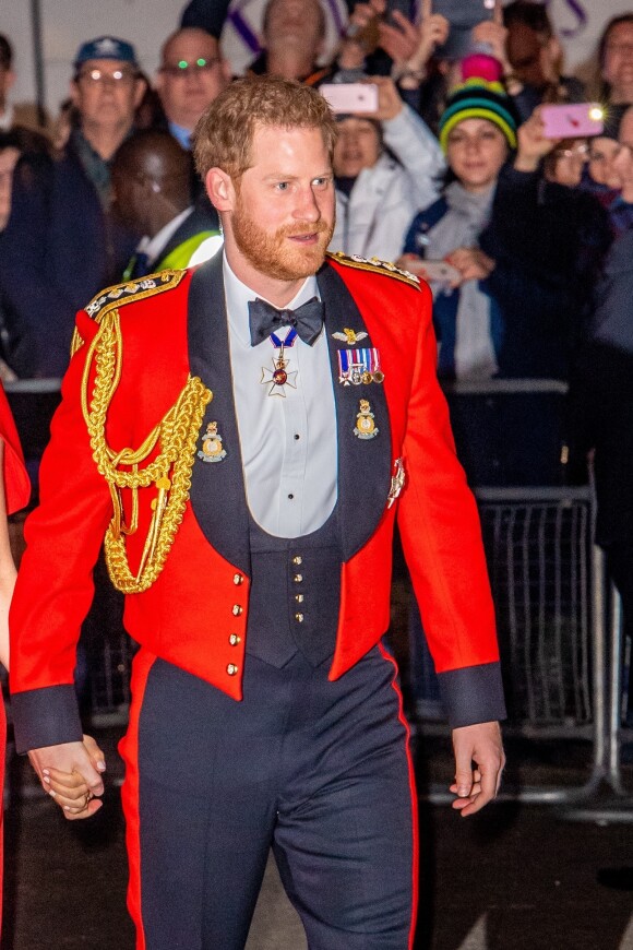 Le prince Harry, duc de Sussex, et Meghan Markle, duchesse de Sussex assistent au festival de musique de Mountbatten au Royal Albert Hall de Londres, Royaume Uni, le 7 mars 2020. 