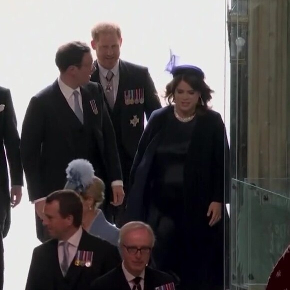 La princesse Eugenie d'York et son époux, au sein de l'Abbaye de Westminster. © BFMTV