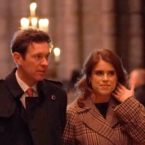 La princesse Eugenie d'York et son mari Jack Brooksbank, au "Together at Christmas" Carol Service à l'abbaye de Westminster à Londres, Royaume uni, le 15 décembre 2022. © Agence / Bestimage