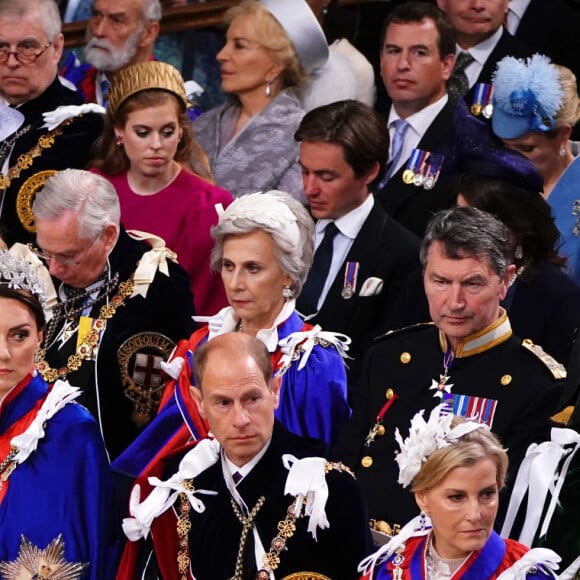 La princesse Eugenie d'York au troisième range, lors de la cérémonie de couronnement du roi d'Angleterre à l'abbaye de Westminster de Londres, Royaume-Uni, le 6 mai 2023. © Agence / Bestimage