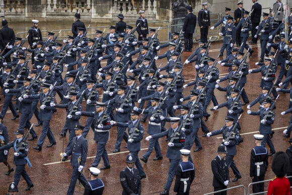 L'un des militaires de la Navy a notamment fait un malaise.
Atmosphère lors de la cérémonie de couronnement du roi d'Angleterre à Londres, Royaume Uni, le 6 mai 2023. 