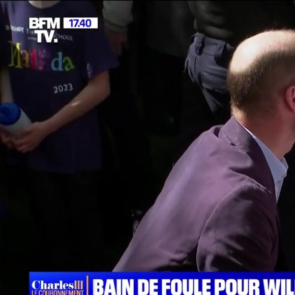 Bain de foule pour Kate et William à Windsor, avant le concert pour le courronement du roi Charles III, le 7 mai 2023