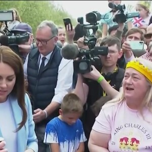 Bain de foule pour Kate et William à Windsor, avant le concert pour le courronement du roi Charles III, le 7 mai 2023