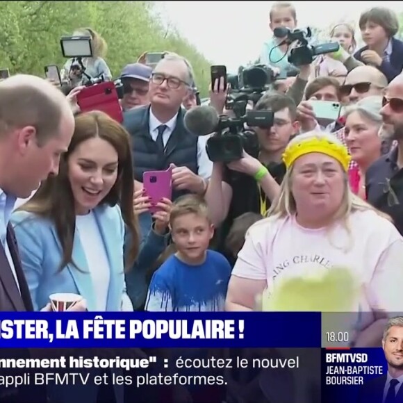 Bain de foule pour Kate et William à Windsor, avant le concert pour le courronement du roi Charles III, le 7 mai 2023