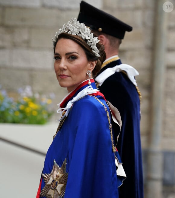 Le prince William, prince de Galles, et Catherine (Kate) Middleton, princesse de Galles - Les invités à la cérémonie de couronnement du roi d'Angleterre à l'abbaye de Westminster de Londres, Royaume Uni, le 6 mai 2023.