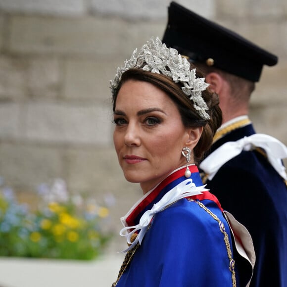 Le prince William, prince de Galles, et Catherine (Kate) Middleton, princesse de Galles - Les invités à la cérémonie de couronnement du roi d'Angleterre à l'abbaye de Westminster de Londres, Royaume Uni, le 6 mai 2023.