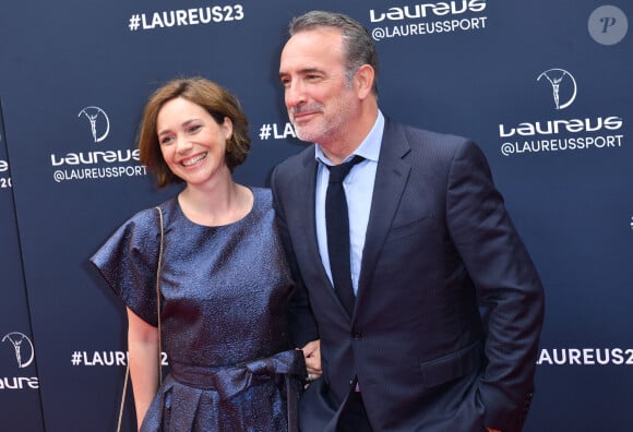 Jean Dujardin et sa compagne Nathalie Péchalat - Red Carpet de la cérémonie " 2023 Laureus World Sports Awards" à Paris le 8 mai 2023 . Veeren/Bestimage