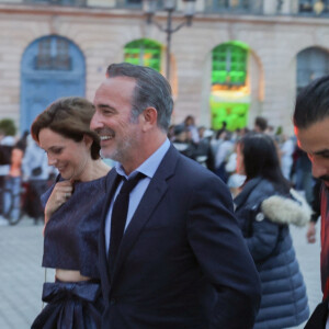 Exclusif - Jean Dujardin et sa compagne Nathalie Péchalat arrivent à la cérémonie " 2023 Laureus World Sports Awards" à Paris le 8 mai 2023.