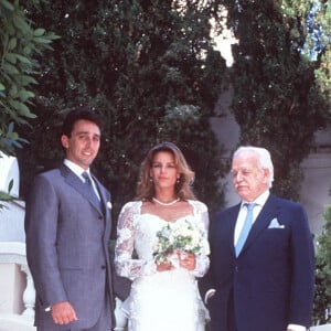 Stéphanie de Monaco et Daniel Ducruet ont été mariés de 1995 à 1996. 
La princesse Stéphanie de Monaco, son mari Daniel Ducruet et son père le prince Rainier en juillet 1995 lors du mariage de la benjamine de la fratrie du Rocher