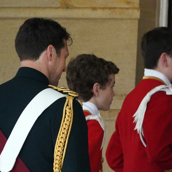 Le prince George de Galles - Sortie de la cérémonie de couronnement du roi d'Angleterre à l'abbaye de Westminster de Londres, Royaume Uni, le 6 mai 2023.