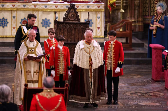Le roi Charles III d'Angleterre lors de la cérémonie de couronnement du roi d'Angleterre à Londres, Royaume Uni, le 6 mai 2023. 