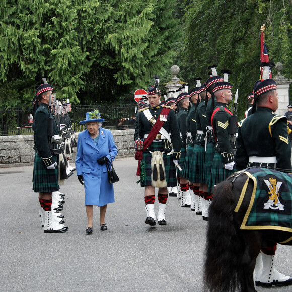 La reine Elisabeth II d'Angleterre à son arrivée au château de Balmoral pour ses vacances d'été. Le 6 août 2018 