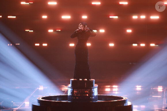 La Zarra ( candidate française) lors de la finale de la 67ème édition de l'Eurovision 2023 à Liverpool le 13 mai 2023. 