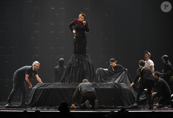 La Zarra lors de la répétition de la grande finale de la La 67e édition du concours de l'Eurovision au M&S Bank Arena à Liverpool le 12 mai 2023. 