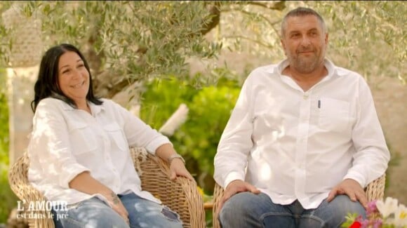 Karine et Sébastien lors du bilan de "L'amour est dans le pré 2021" du 29 novembre, sur M6