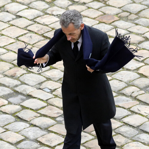 Nicolas Sarkozy lors de l'hommage national aux victimes du terrorisme à l'hôtel national des Invalides à Paris, France, le 11 mars 2023. © Stéphane Lemouton/Bestimage 