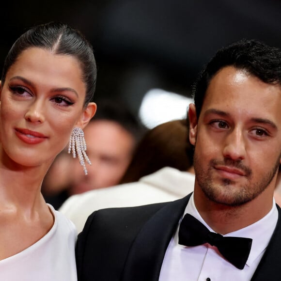 Iris Mittenaere et son fiancé Diego El Glaoui - Montée des marches du film " Le retour (Homecoming) " lors du 76ème Festival International du Film de Cannes, au Palais des Festivals à Cannes. Le 17 mai 2023 © Jacovides-Moreau / Bestimage 