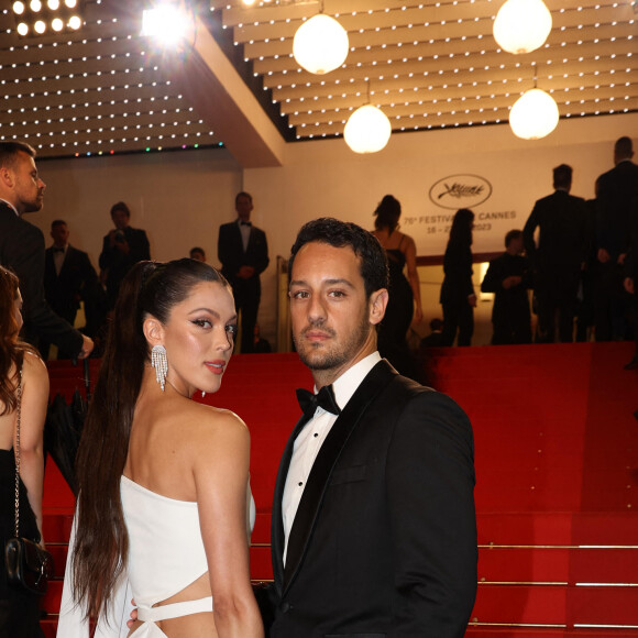 Iris Mittenaere et son fiancé Diego El Glaoui - Montée des marches du film " Le retour (Homecoming) " lors du 76ème Festival International du Film de Cannes, au Palais des Festivals à Cannes. Le 17 mai 2023 © Jacovides-Moreau / Bestimage 