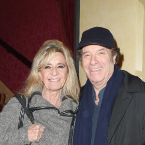 Daniel Russo avec sa femme Lucie - People à la générale du woman show "Vive Demain !" de Michèle Bernier au théâtre des Variétés à Paris le 28 janvier 2019. © Coadic Guirec/Bestimage 