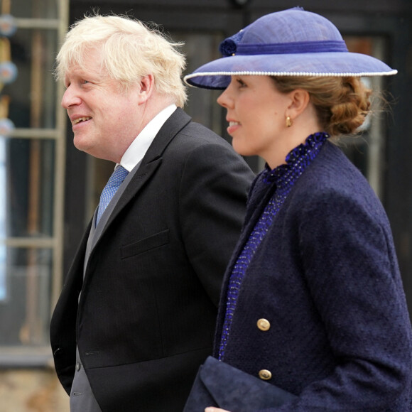 8e enfant en route pour Boris Johnson !
L'ancien Premier ministre Boris Johnson et sa femme Carrie Johnson - Les invités arrivent à la cérémonie de couronnement du roi d'Angleterre à l'abbaye de Westminster de Londres