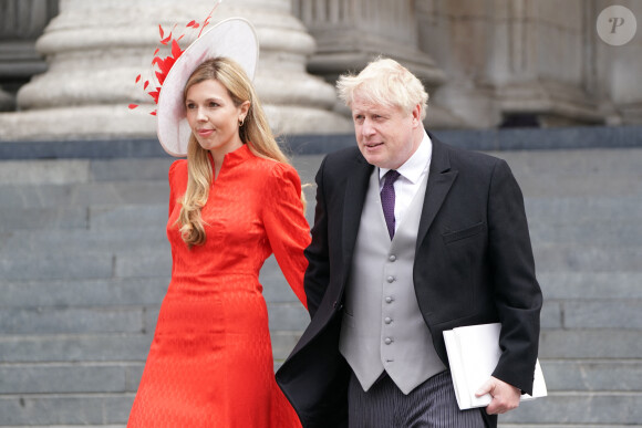 La femme de l'ancien Premier ministre a dévoilé la nouvelle sur Instagram
Boris Johnson et sa femme Carrie - Les membres de la famille royale et les invités lors de la messe célébrée à la cathédrale Saint-Paul de Londres, dans le cadre du jubilé de platine (70 ans de règne) de la reine Elisabeth II d'Angleterre. Londres, le 3 juin 2022.