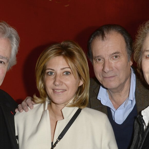 Pierre Arditi, Amanda Sthers, Daniel Russo et Charlotte Rampling - People à la générale de la pièce "L'être ou pas" au Théâtre Antoine à Paris le 21 mars 2016. © Coadic Guirec/Bestimage