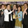 Marie Osmond avec ses frères Merrill, Jimmy, Donny, Alan, Marie, Jay et Wayne fêtent les 50 ans de carrière de The Osmond à Las Vegas en mai 2008