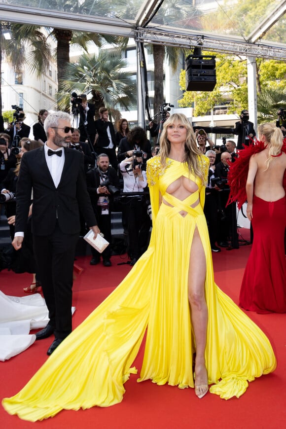 Heidi Klum - Montée des marches du film " La passion de Dodin Bouffant " lors du 76ème Festival International du Film de Cannes, au Palais des Festivals à Cannes. Le 24 mai 2023 © Jacovides-Moreau / Bestimage 