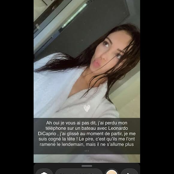 Sur Snapchat, elle a raconté cette mésaventure qui aurait pu tourner au drame
Credit : snapchat / Nabilla Benattia