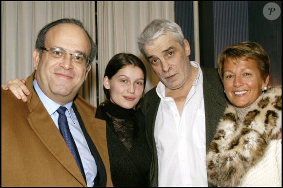 David Khayatn Jacques Weber, Laetitia Casta et Myriam Ullens - Soirée caritative au profit de l'association "Avec" au Théâtre Montparnasse à Paris.