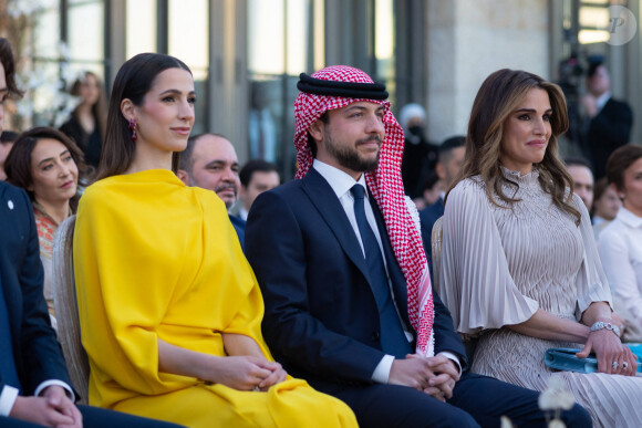 Mariage de la princesse Iman de Jordanie et de Jameel Alexander Thermiotis au palais Beit Al Urdun à Amman, le 12 mars 2023. Il s'agit du premier mariage des quatre enfants, le roi Abdallah et de la reine Rania de Jordanie. 