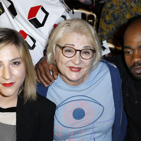 Marilou Berry et sa mere Josiane Balasko, Rudy Berry - People au defile Jean-Paul Gaultier lors de la fashion week Haute-Couture Automne-Hiver 2013/2014 a Paris le 3 juillet 2013. 