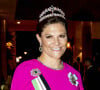Victoria de Suède avait choisi une magnifique robe rose pour le mariage du prince Hussein de Jordanie.
La princesse Victoria de Suède - Les familles royales sont conviées à une réception pour le mariage du prince Hussein bin Abdullah II et Rajwa Al-Saif au palais Husseiniya à Amman, Jordanie. 
