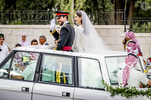 Mariage du prince Hussein de Jordanie et de Rajwa al Saif, au palais Zahran à Amman Jordanie), le 1er juin 2023. 