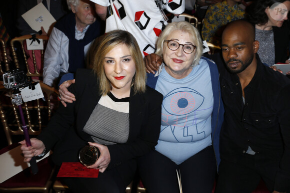 Marilou Berry et sa mere Josiane Balasko, Rudy Berry - People au defile Jean-Paul Gaultier lors de la fashion week Haute-Couture Automne-Hiver 2013/2014 a Paris le 3 juillet 2013.