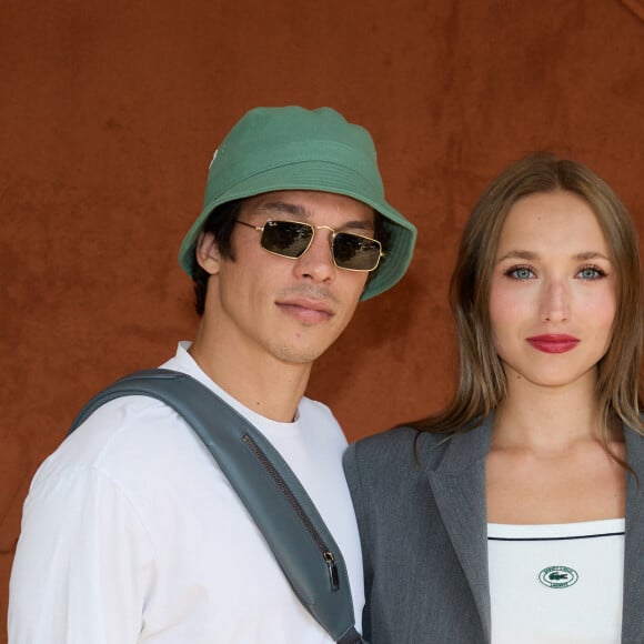 Sandor Funtek et sa compagne Chloé Jouannet (fille d'A. Lamy) au village lors des Internationaux de France de tennis de Roland Garros 2023, à Paris, France, le 6 juin 2023. © Jacovides-Moreau/Bestimage 