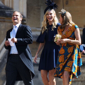 Chelsy Davy - Les invités arrivent à la chapelle St. George pour le mariage du prince Harry et de Meghan Markle au château de Windsor, Royaume Uni, le 19 mai 2018.