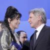 Isabelle Adjani et Harrison Ford lors de la cérémonie des César le 27 février 2010 au théâtre du Châtelet