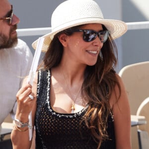 Reem Kherici, enceinte dans les tribunes lors des Internationaux de France de Tennis de Roland Garros 2023. Paris, le 7 juin 2023. © Jacovides / Moreau / Bestimage 