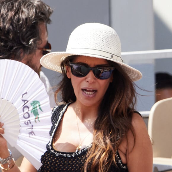 Reem Kherici, enceinte dans les tribunes lors des Internationaux de France de Tennis de Roland Garros 2023. Paris, le 7 juin 2023. © Jacovides / Moreau / Bestimage 