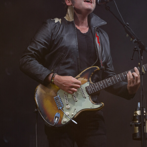 Le chanteur M (Matthieu Chedid) lors de l'Edition Spéciale pour les soignants du festival Solidays 2021 à l'hippodrome ParisLongchamp, le 4 juillet 2021. © Christophe Clovis/Bestimage 