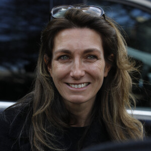 Anne-Claire Coudray- Sorties des obsèques de Jean-Pierre Pernaut en la Basilique Sainte-Clotilde à Paris, France, le 9 mars 2022. © Denis Guignebourg/BestImage