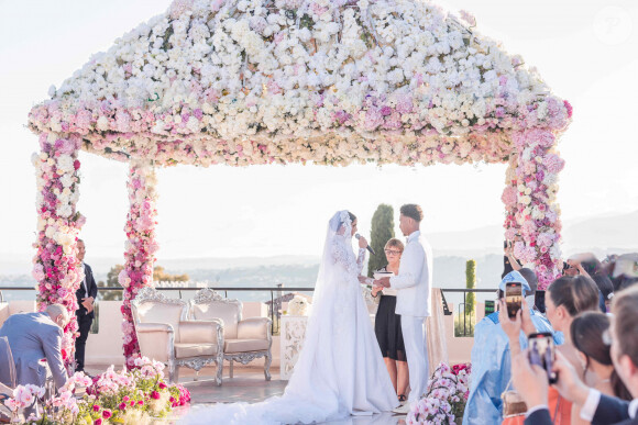 Mariage du joueur de football Boubacar Kamara et l'influenceuse Coralie Porrovecchio en France, le samedi 3 juin 2023. © Pervez Taufiq/PTaufiq Photography/Panoramic/Bestimage